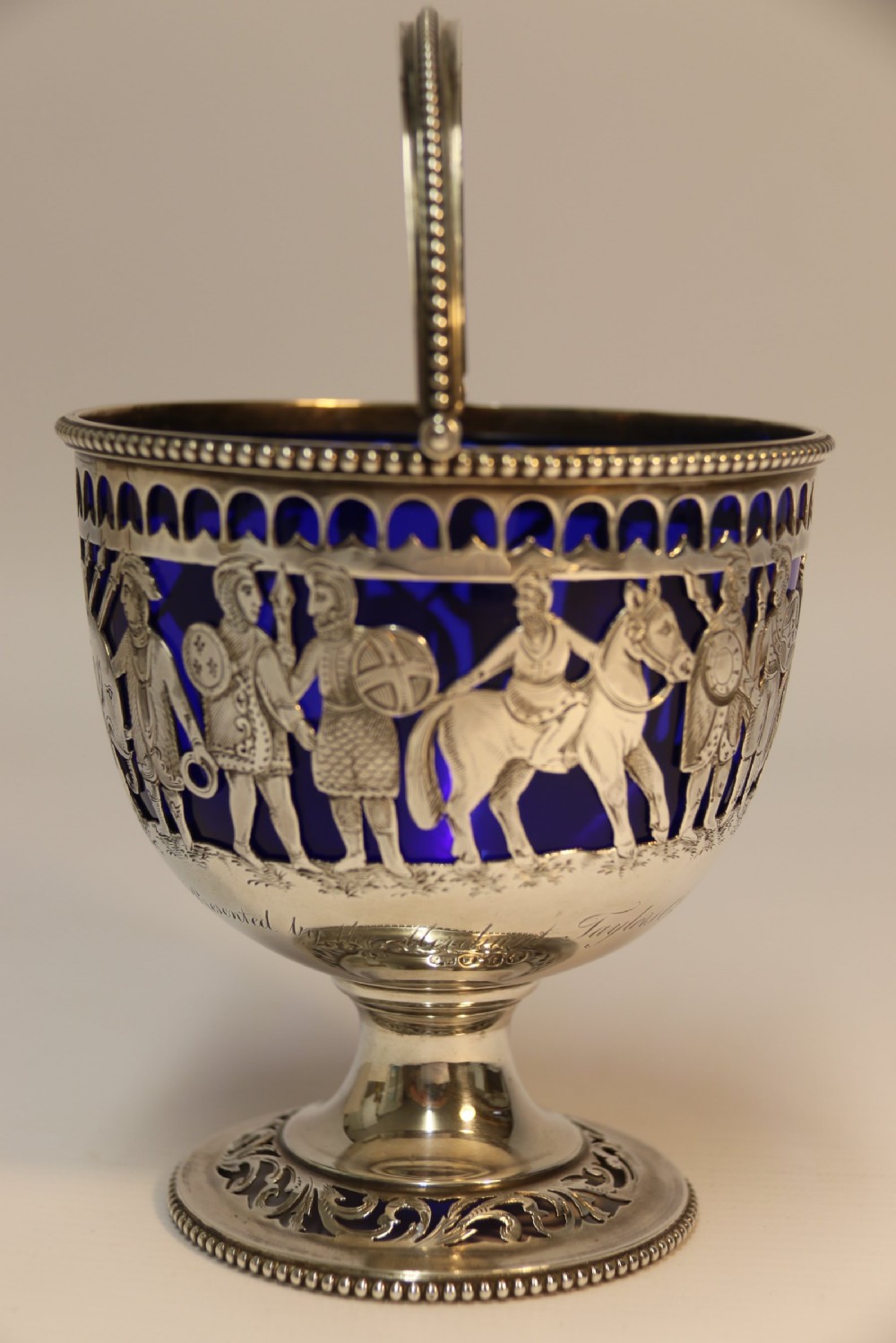 English Military Silver Presentation Sugar Bowl View III