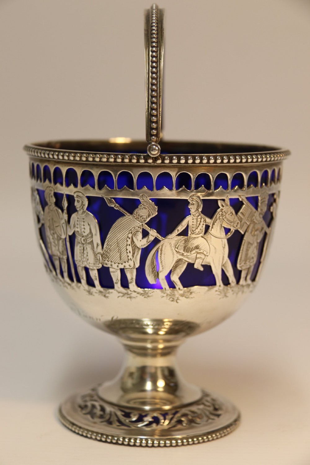 English Military Silver Presentation Sugar Bowl View V