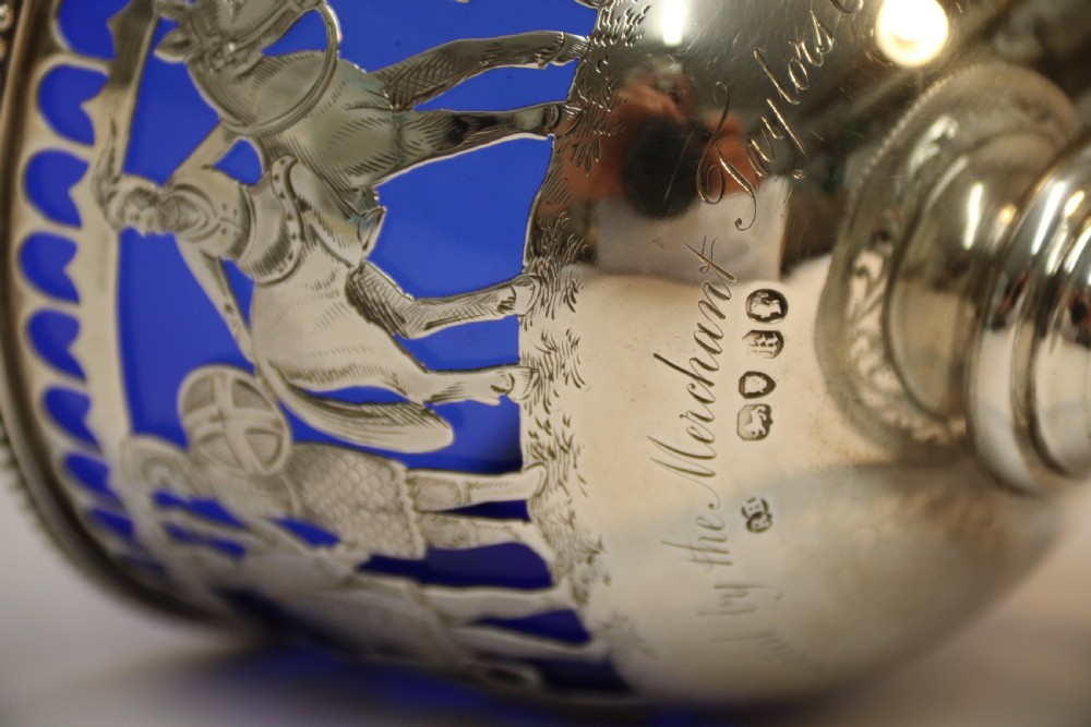 English Military Silver Presentation Sugar Bowl View VI