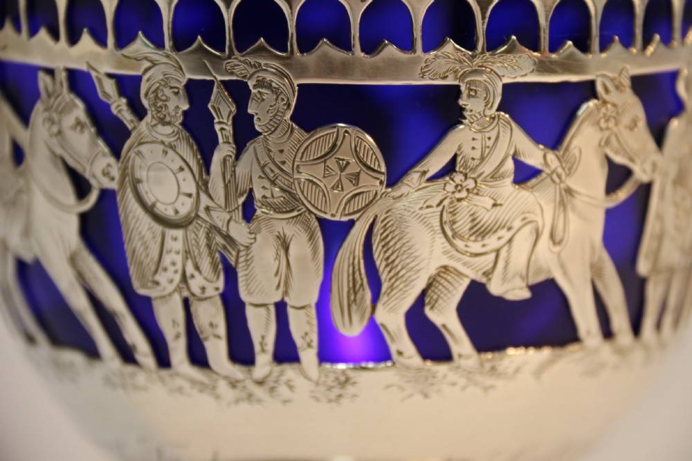 English Military Silver Presentation Sugar Bowl View VII