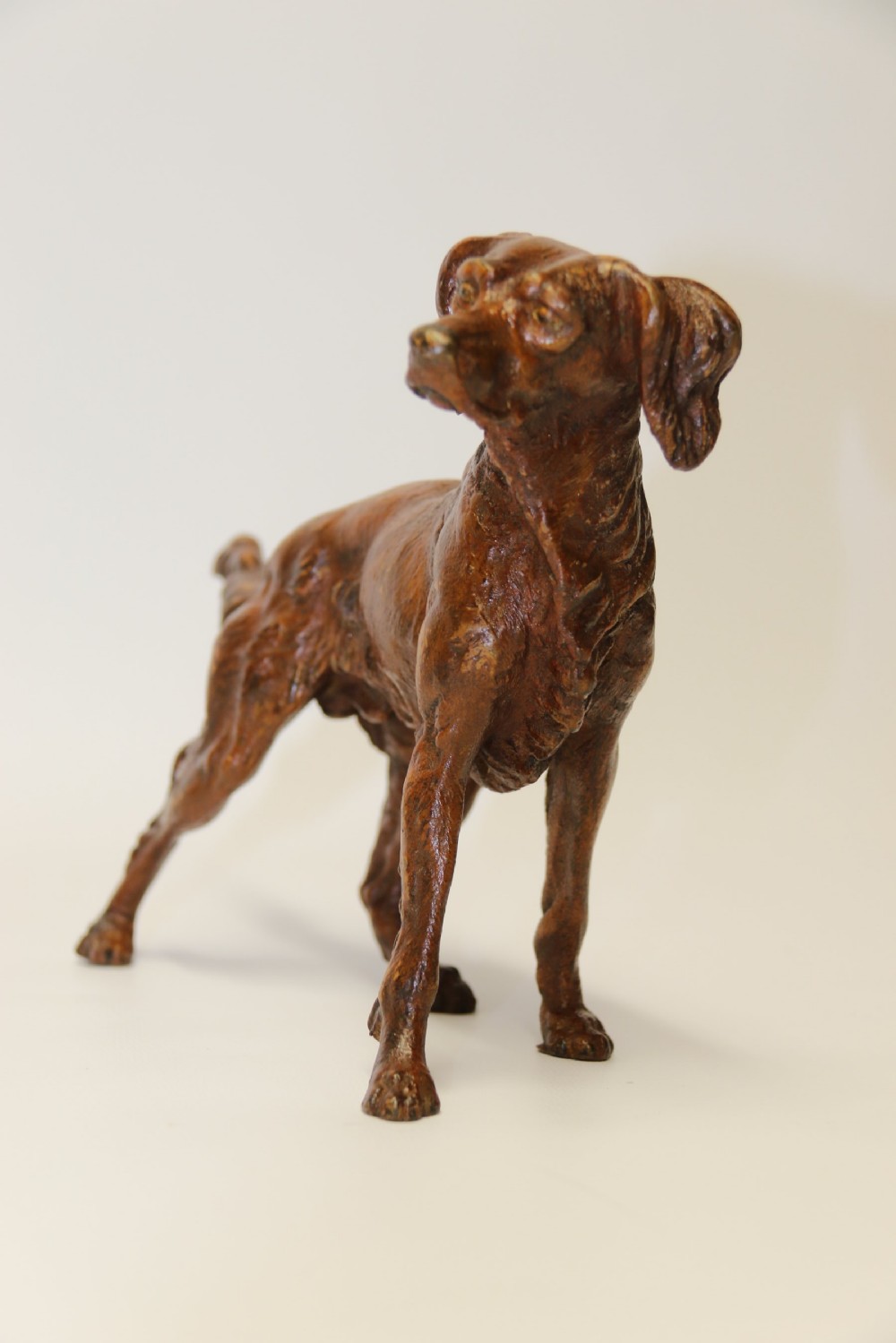 A large Austrian cold painted bronze setter View II