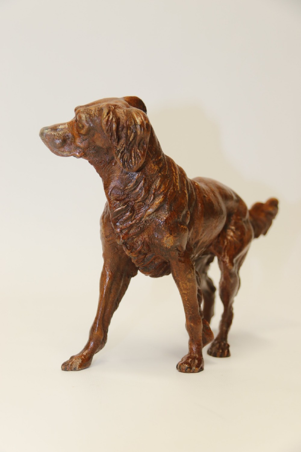 A large Austrian cold painted bronze setter View IV