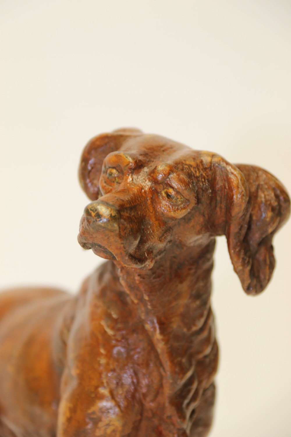 A large Austrian cold painted bronze setter View V