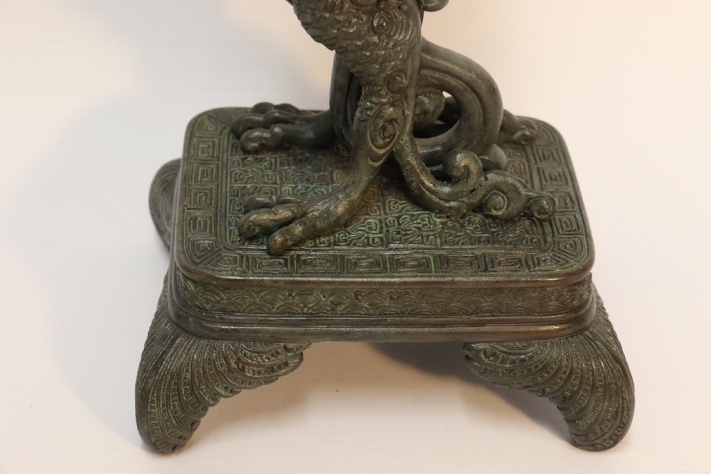 A pair of Japanese bronze Incense Burners View V
