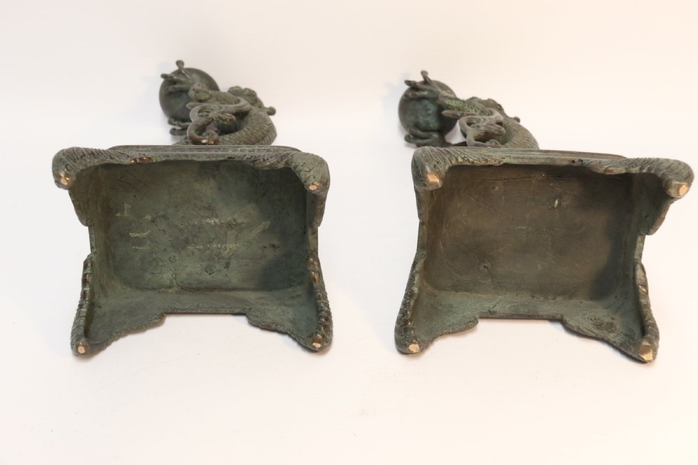 A pair of Japanese bronze Incense Burners View IX