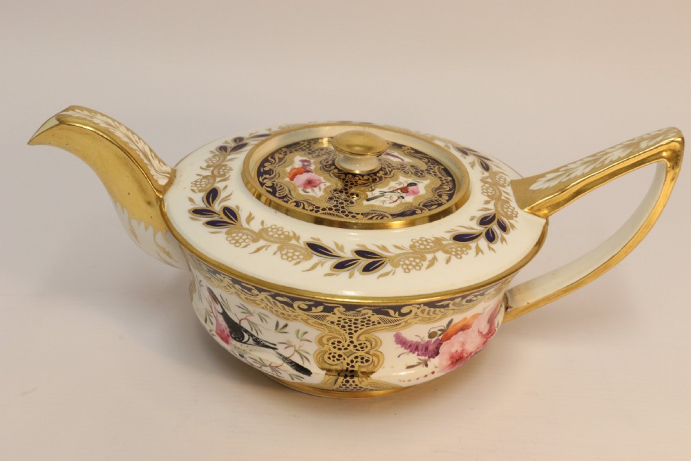 A superb Coalport Georgian Tea Pot and Stand View VI