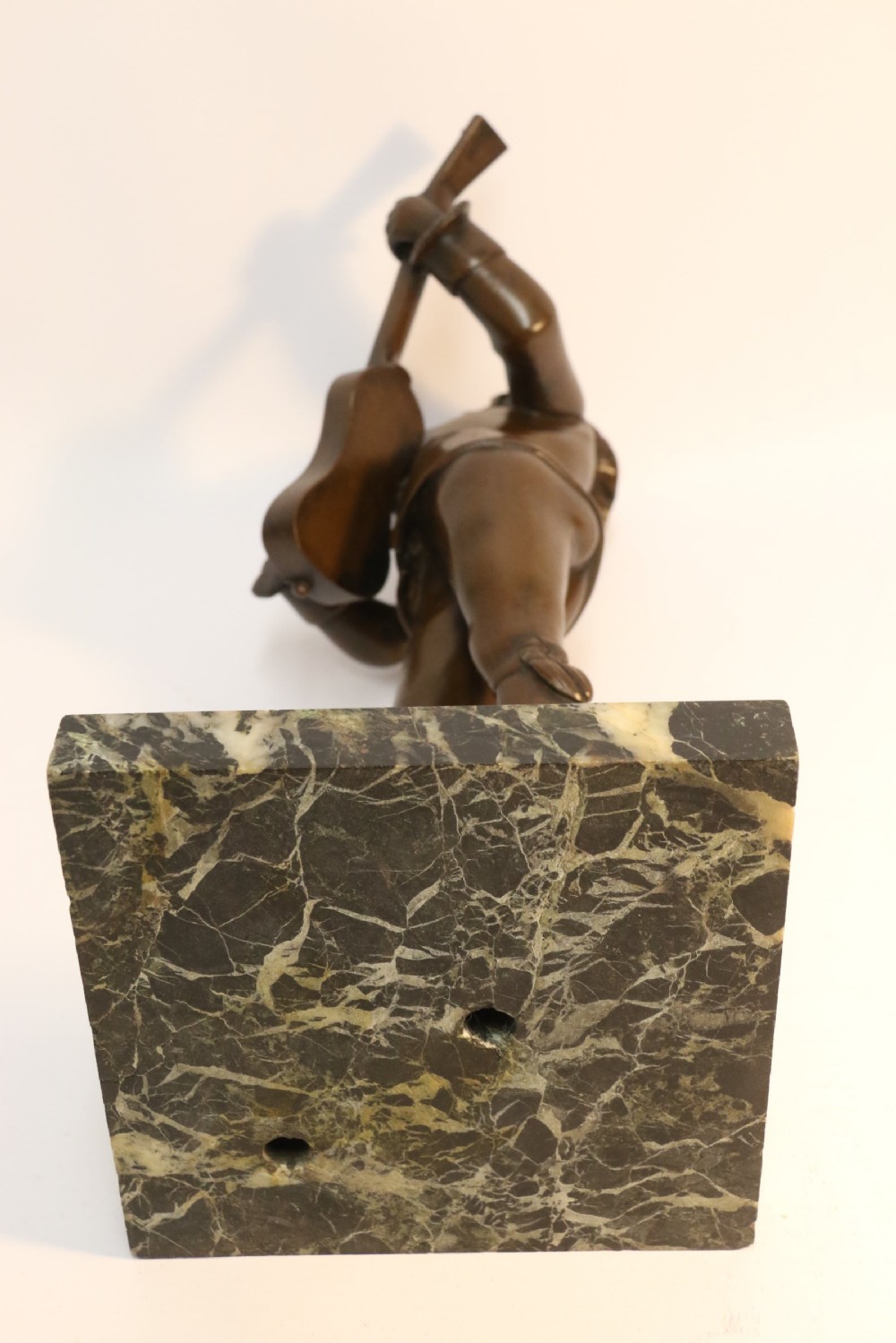 Bronze study of a singing Pierrot signed Raphael View XIV