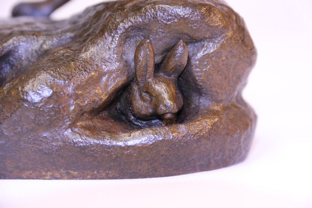 A Fine Bronze study of a Fox by C Masson View V