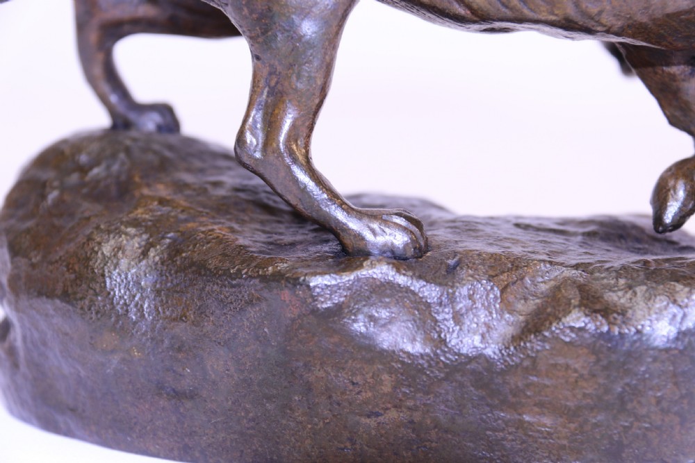 A Fine Bronze study of a Fox by C Masson View IX