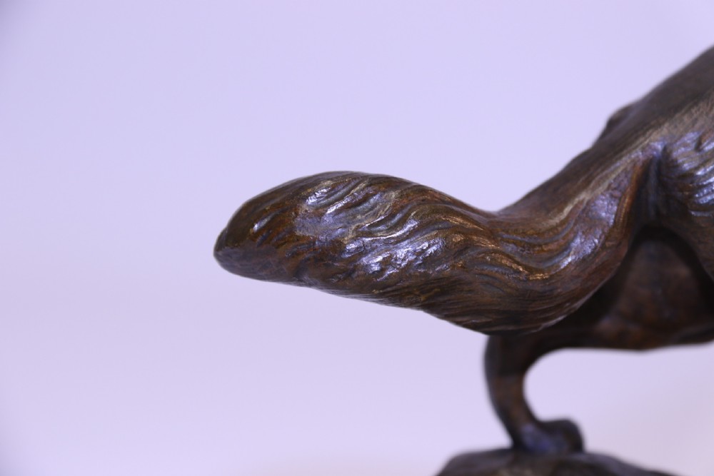 A Fine Bronze study of a Fox by C Masson View X