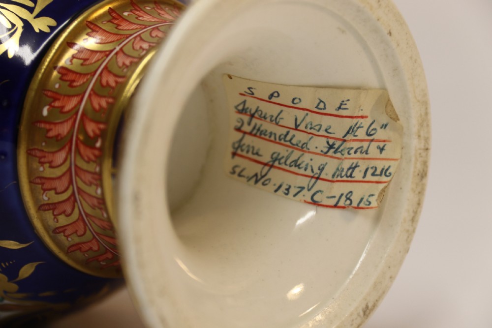 A superb early 19th century Spode Vase View X