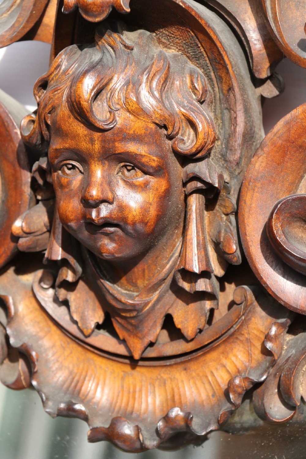 An Exquisitely Carved 19th Century Italian Walnut Mirror View II