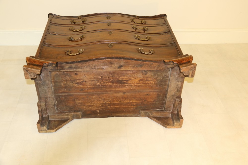 A Chippendale period Serpentine Fronted Mahogany Chest of Drawers View XI