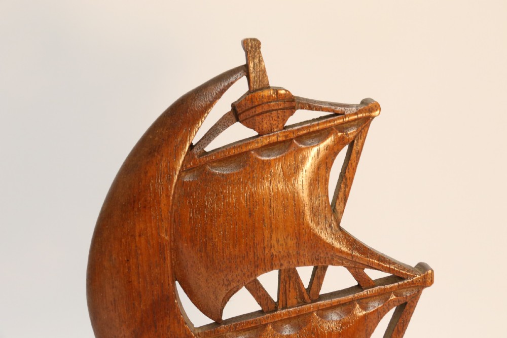 A rare pair of Naval Interest Teak Book Ends View XII