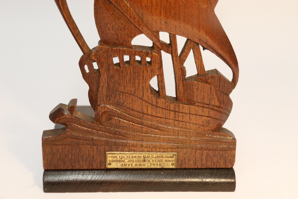A rare pair of Naval Interest Teak Book Ends View XIV