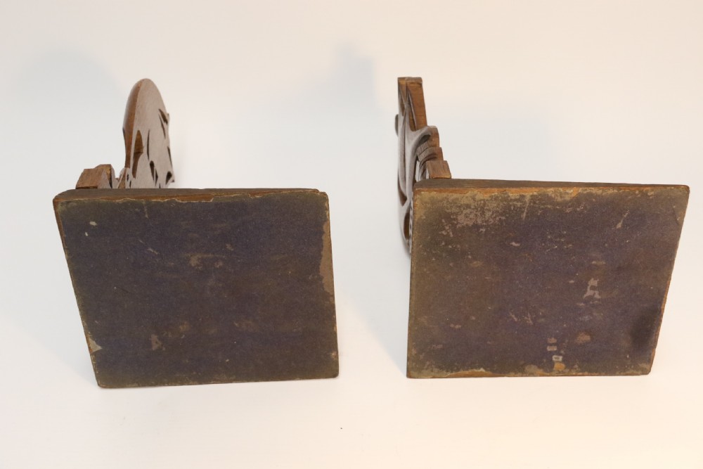 A rare pair of Naval Interest Teak Book Ends View XVI