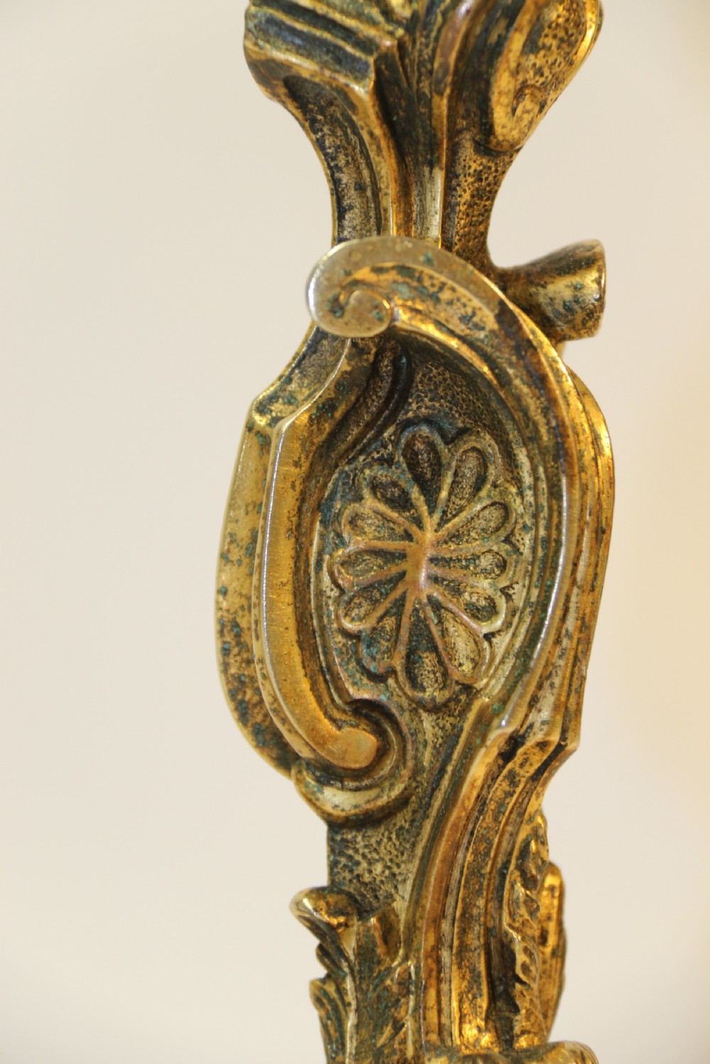 A rare pair of 18th century French Gilt Bronze Candlesticks View V