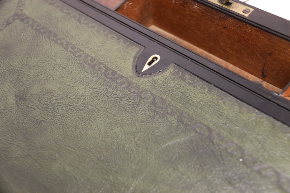 English early 19th C Brass Mounted Campaign Writing Box View XIX