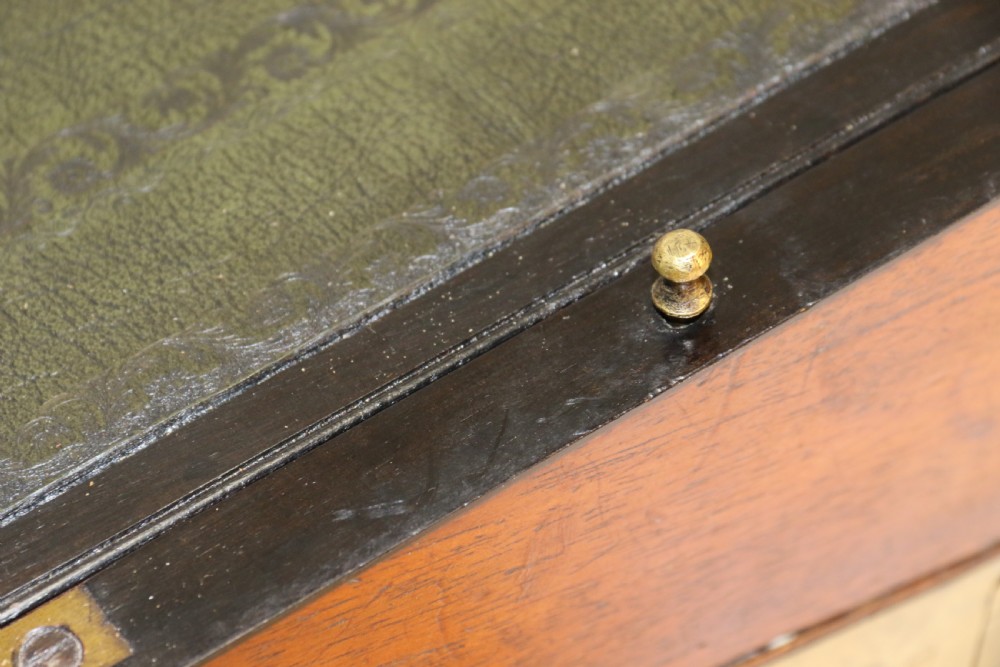 English early 19th C Brass Mounted Campaign Writing Box View XXI