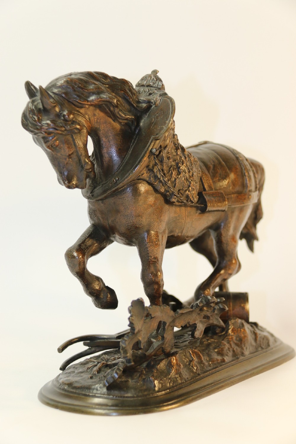 19th century bronze study of a Shire Horse View IV