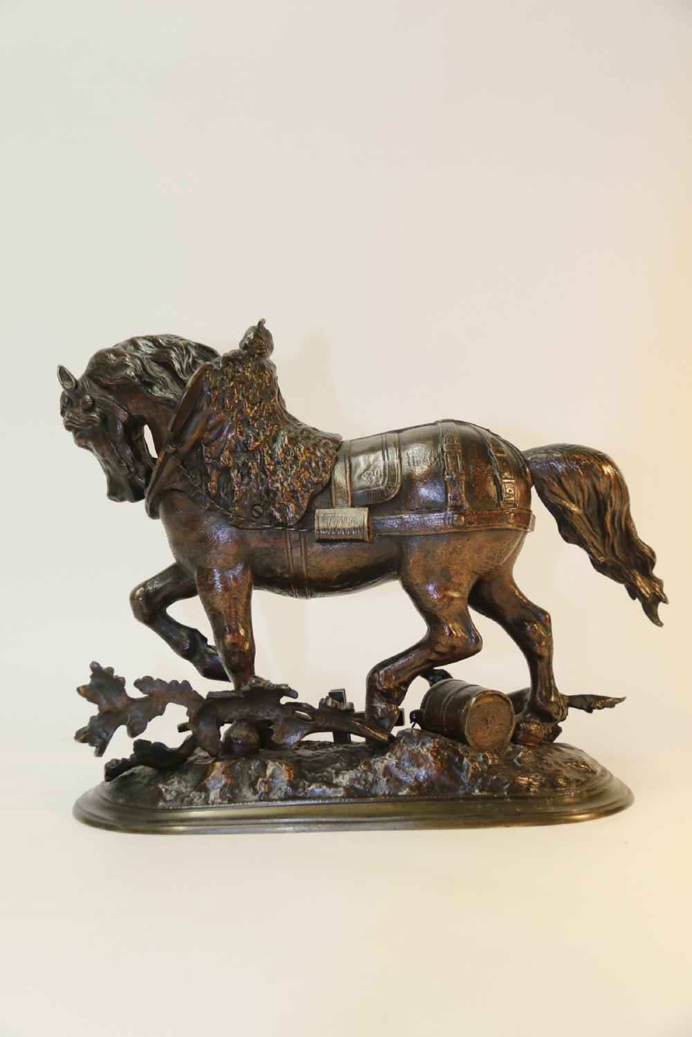 19th century bronze study of a Shire Horse View V