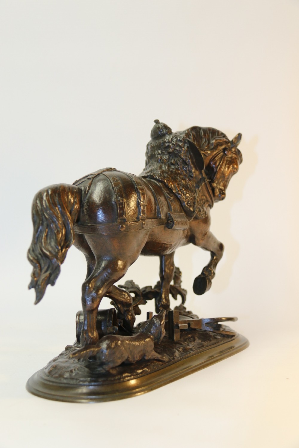 19th century bronze study of a Shire Horse View VIII