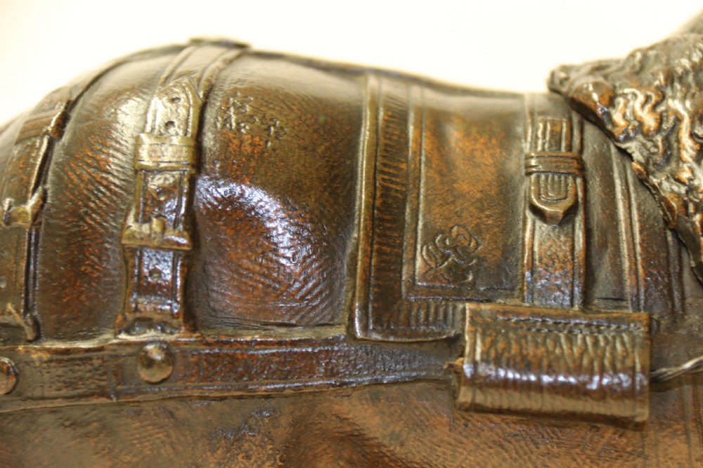 19th century bronze study of a Shire Horse View XV