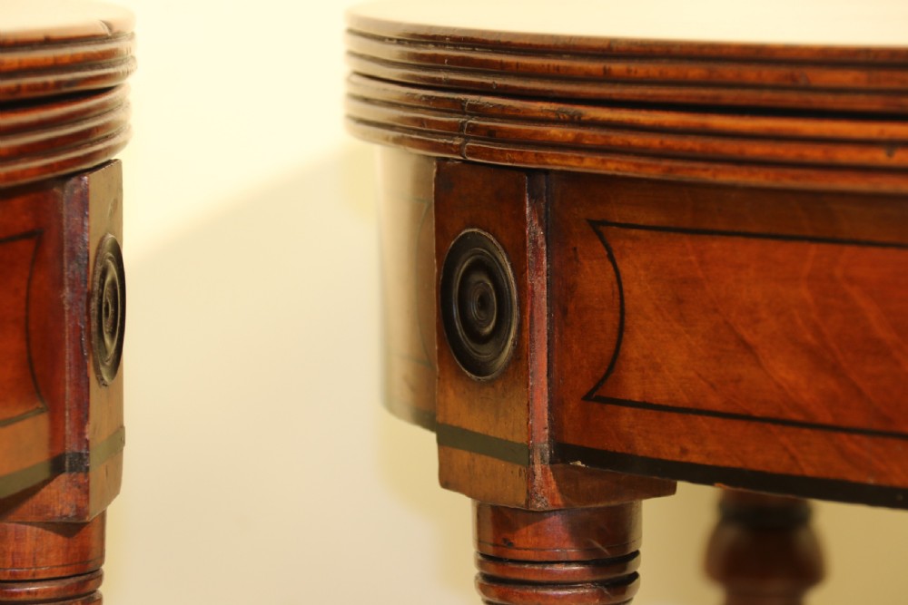 A rare pair of Regency Mahogany Card Tables View III