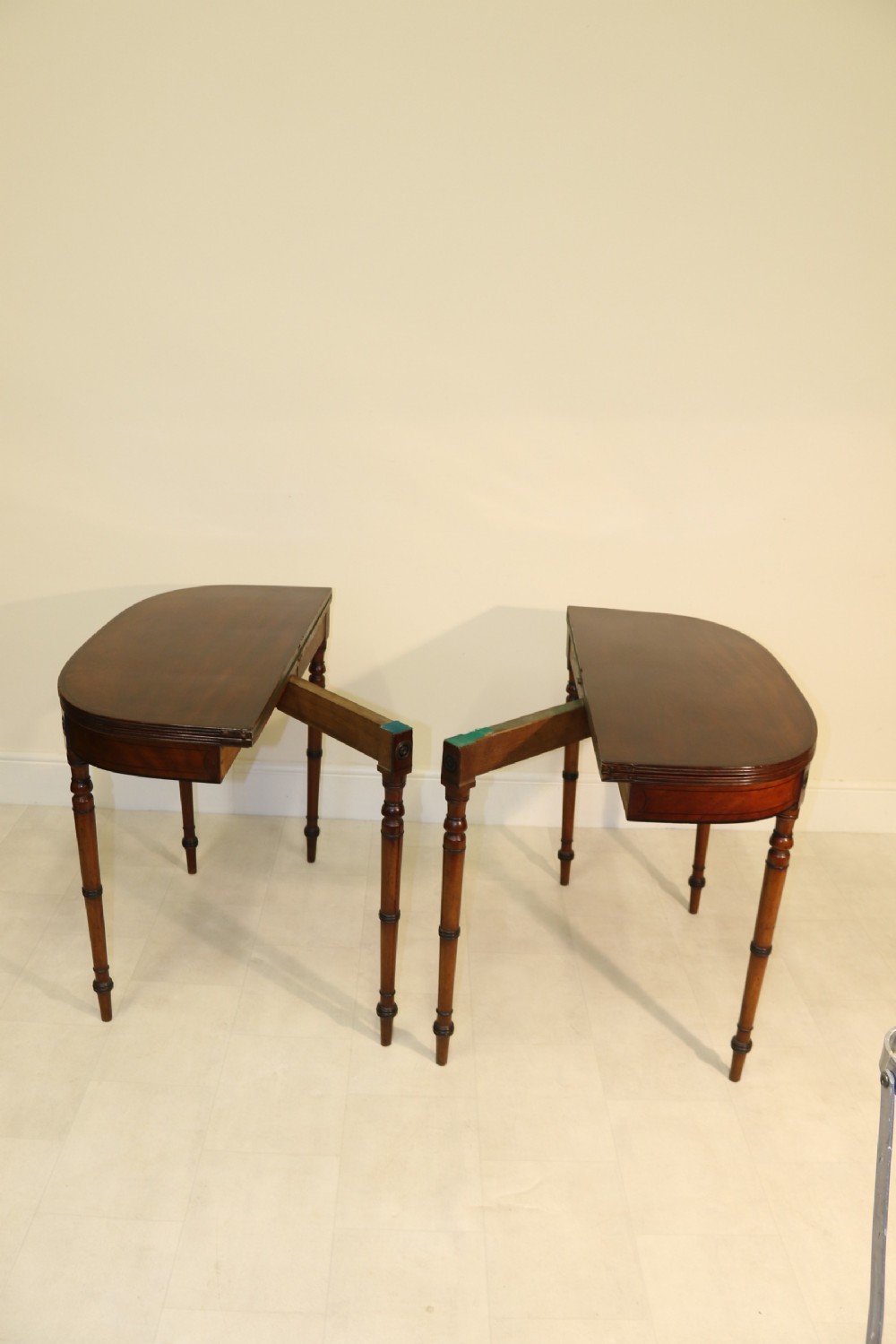A rare pair of Regency Mahogany Card Tables View XII