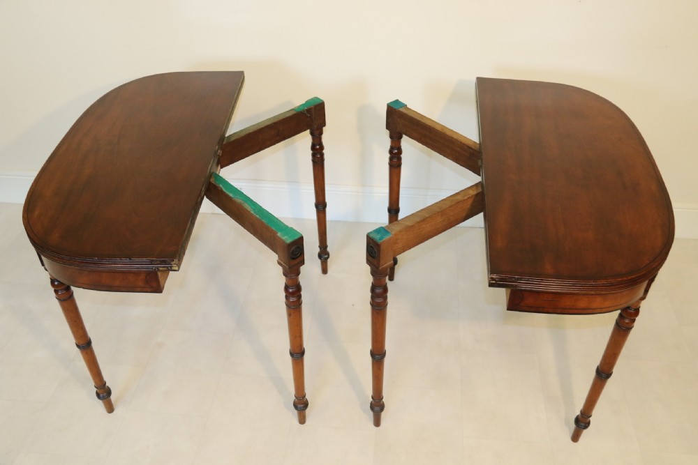 A rare pair of Regency Mahogany Card Tables View XXI