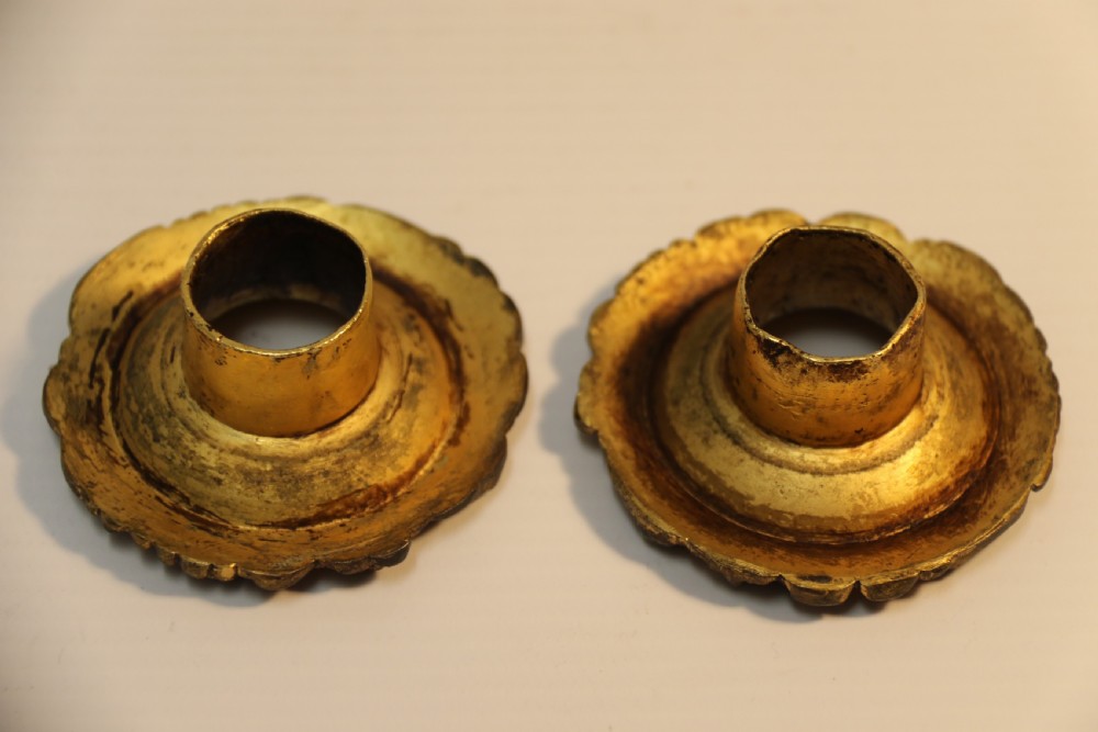 A fine pair of Regency Luster Candlesticks View VIII