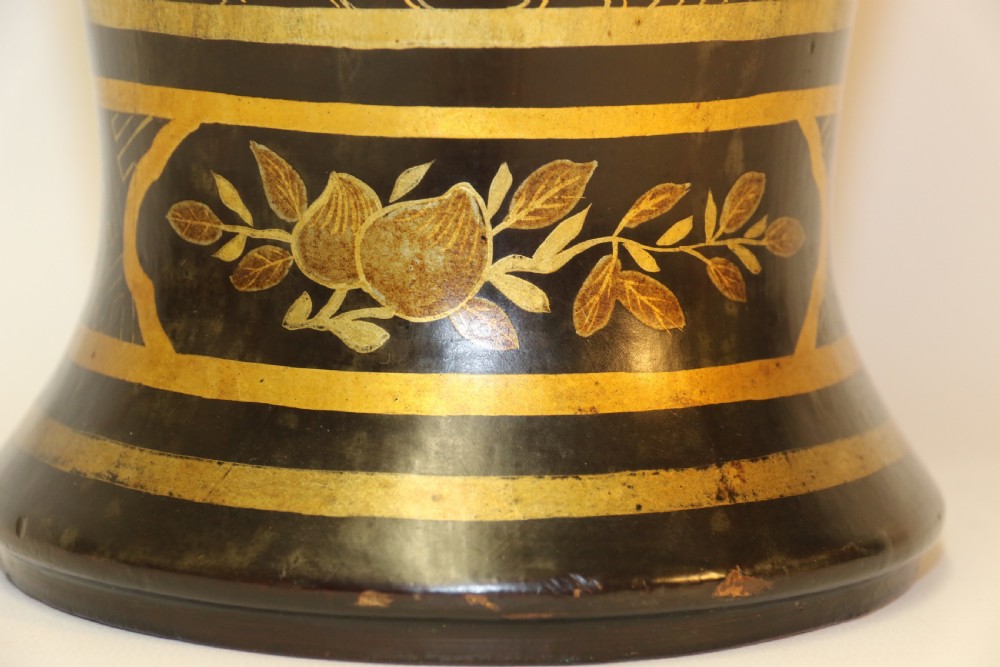 
A large Chinese lacquered and turned wooden vase.
 View X