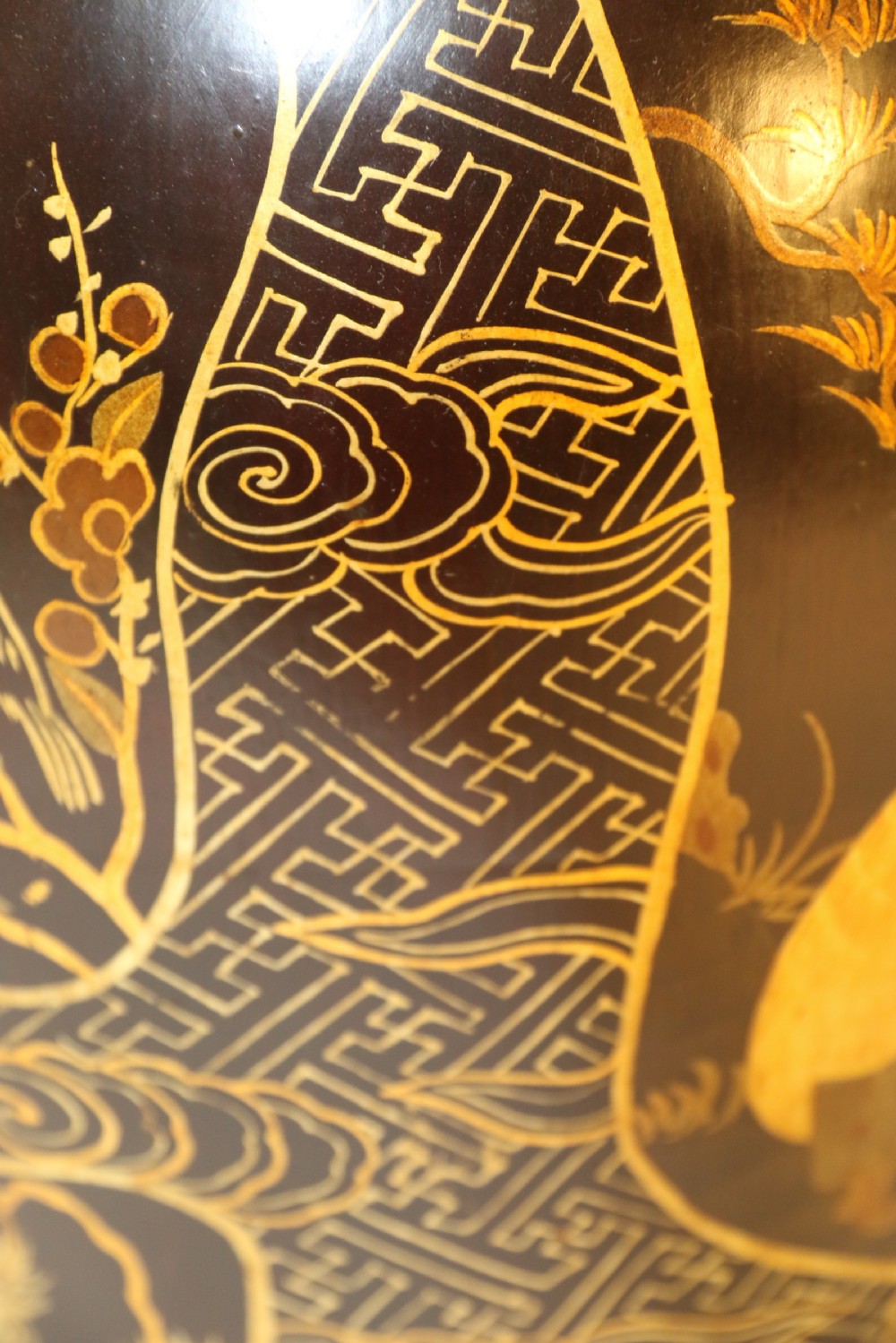 
A large Chinese lacquered and turned wooden vase.
 View XI