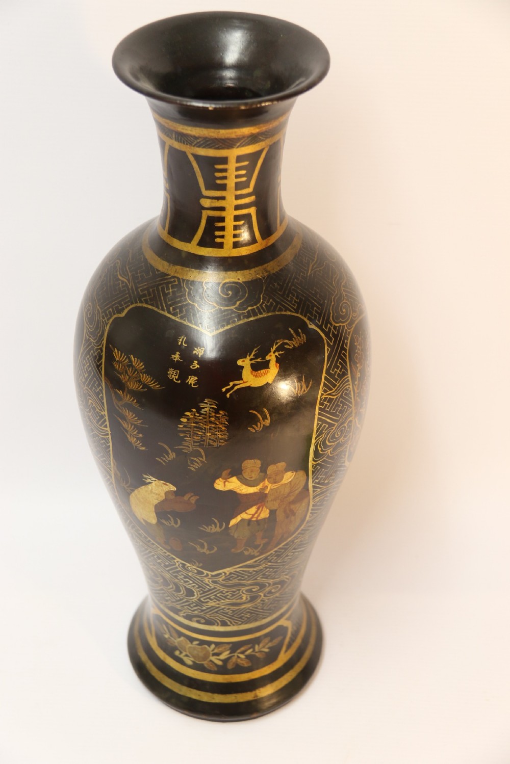 
A large Chinese lacquered and turned wooden vase.
 View XIV