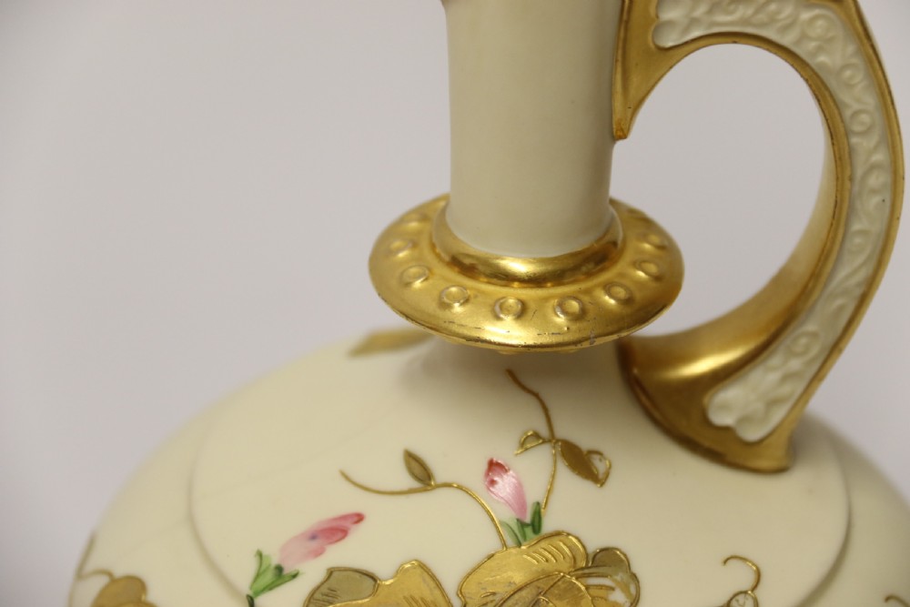 A fine 19th C Royal Worcester Hand painted Jug View V