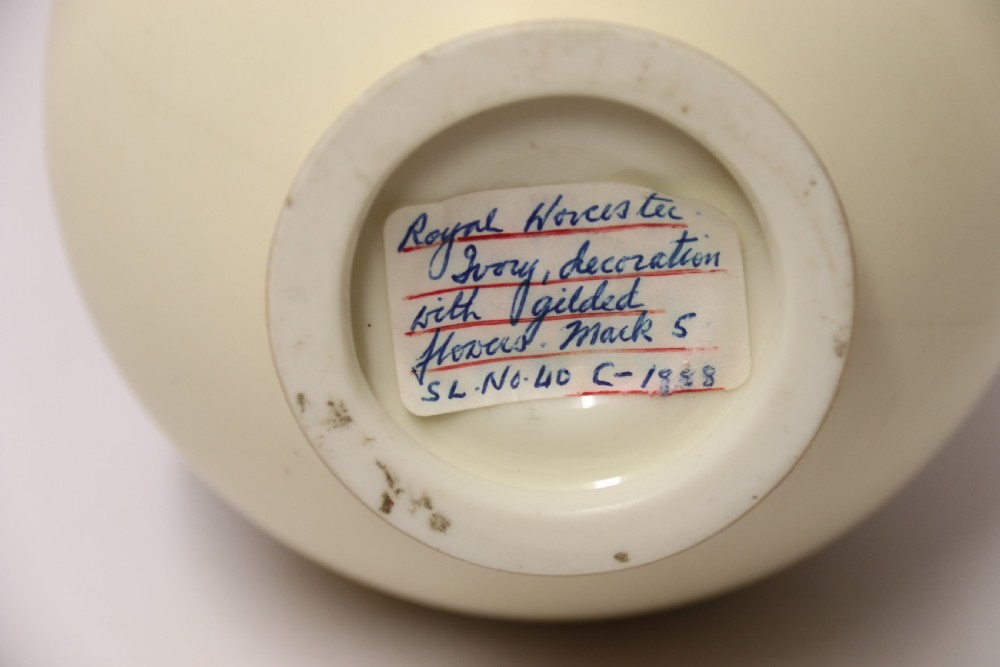 A fine 19th C Royal Worcester Hand painted Jug View IX