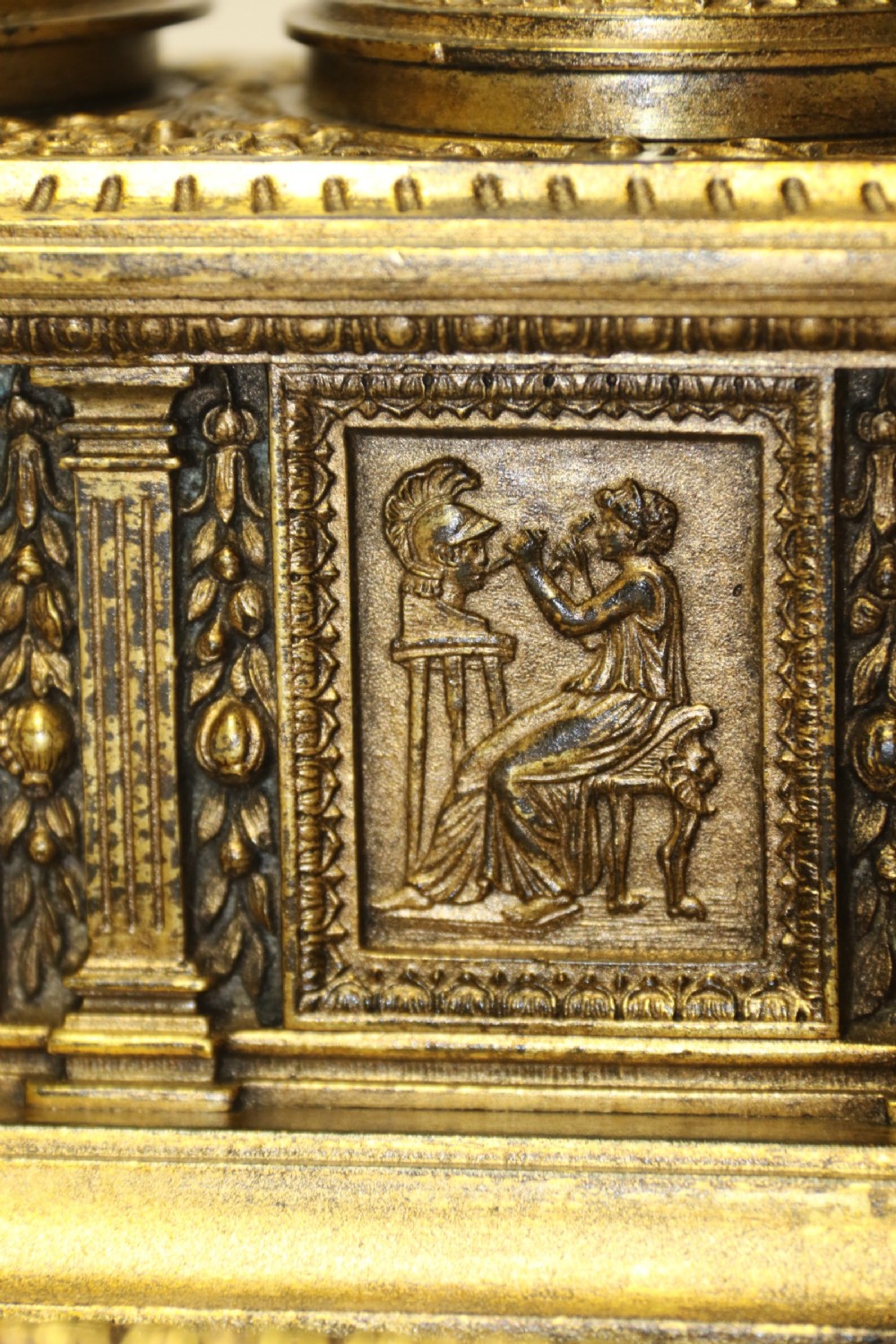 An early 19th century bronze Grecian pen and ink stand View VI