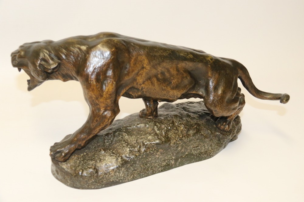 Early 20th century Bronze Panther by T Cartier View V