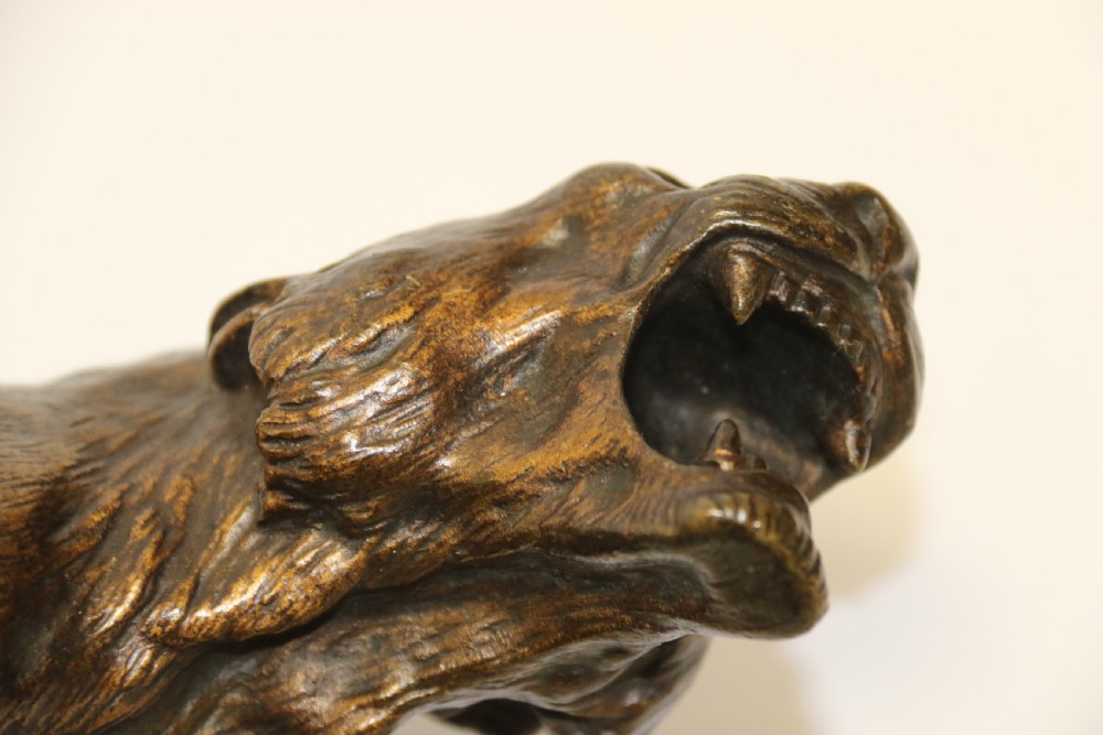Early 20th century Bronze Panther by T Cartier View X