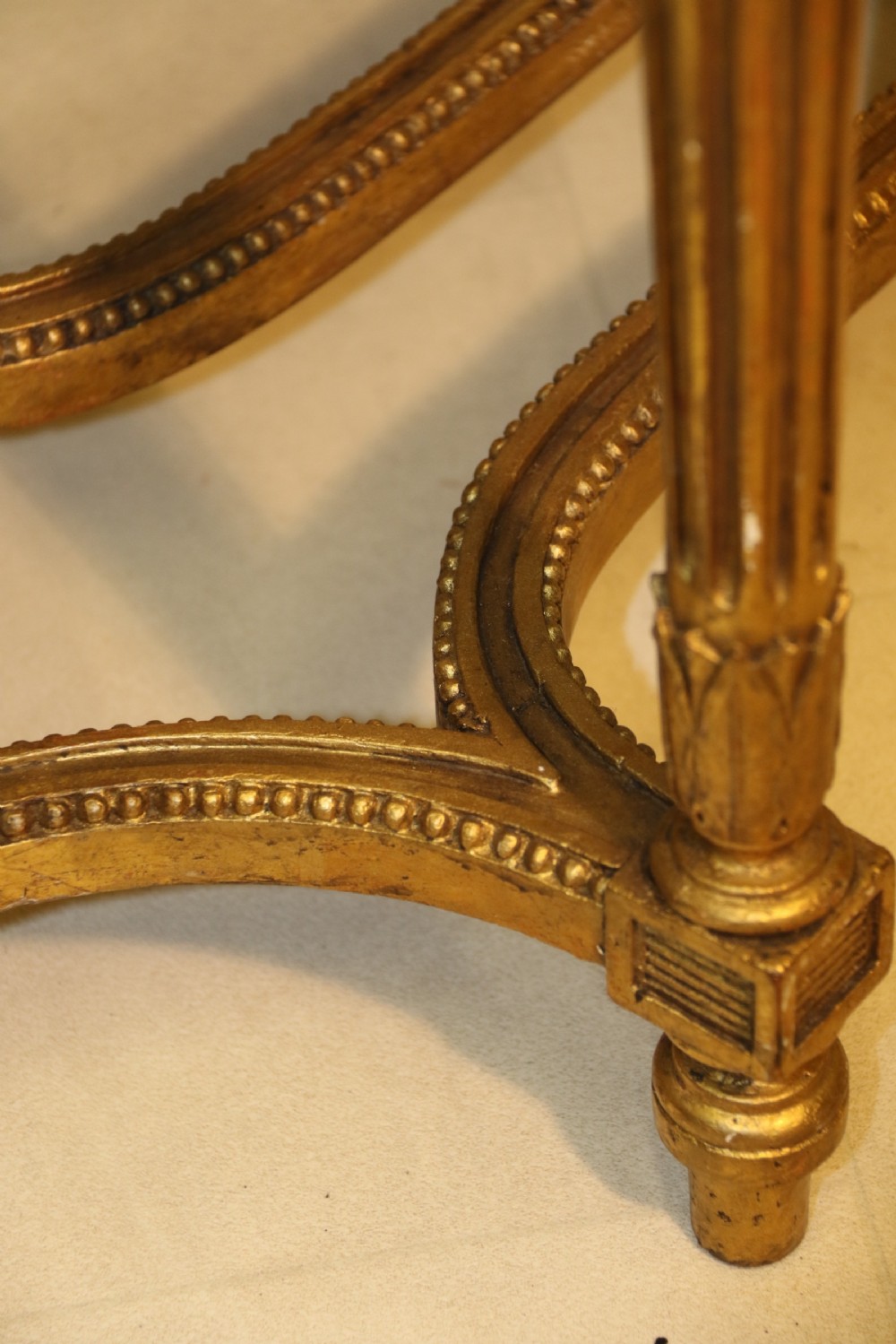 Pair of 19 C French Carved Giltwood Window Seats or Stools  View VI