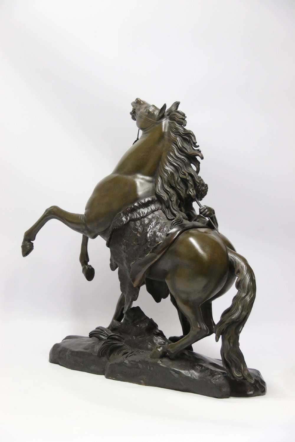 A large pair of bronze Marly Horses after Costou.
 View XIV