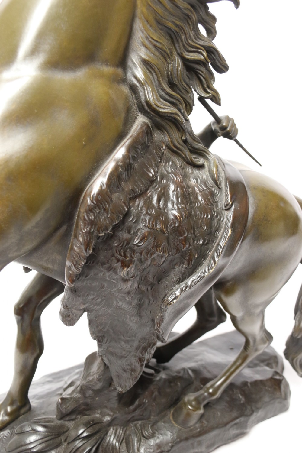 A large pair of bronze Marly Horses after Costou.
 View XV
