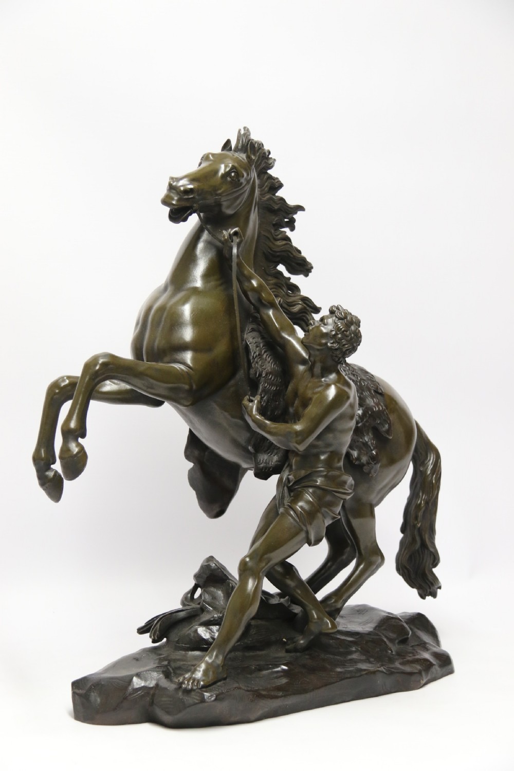 A large pair of bronze Marly Horses after Costou.
 View XXIII