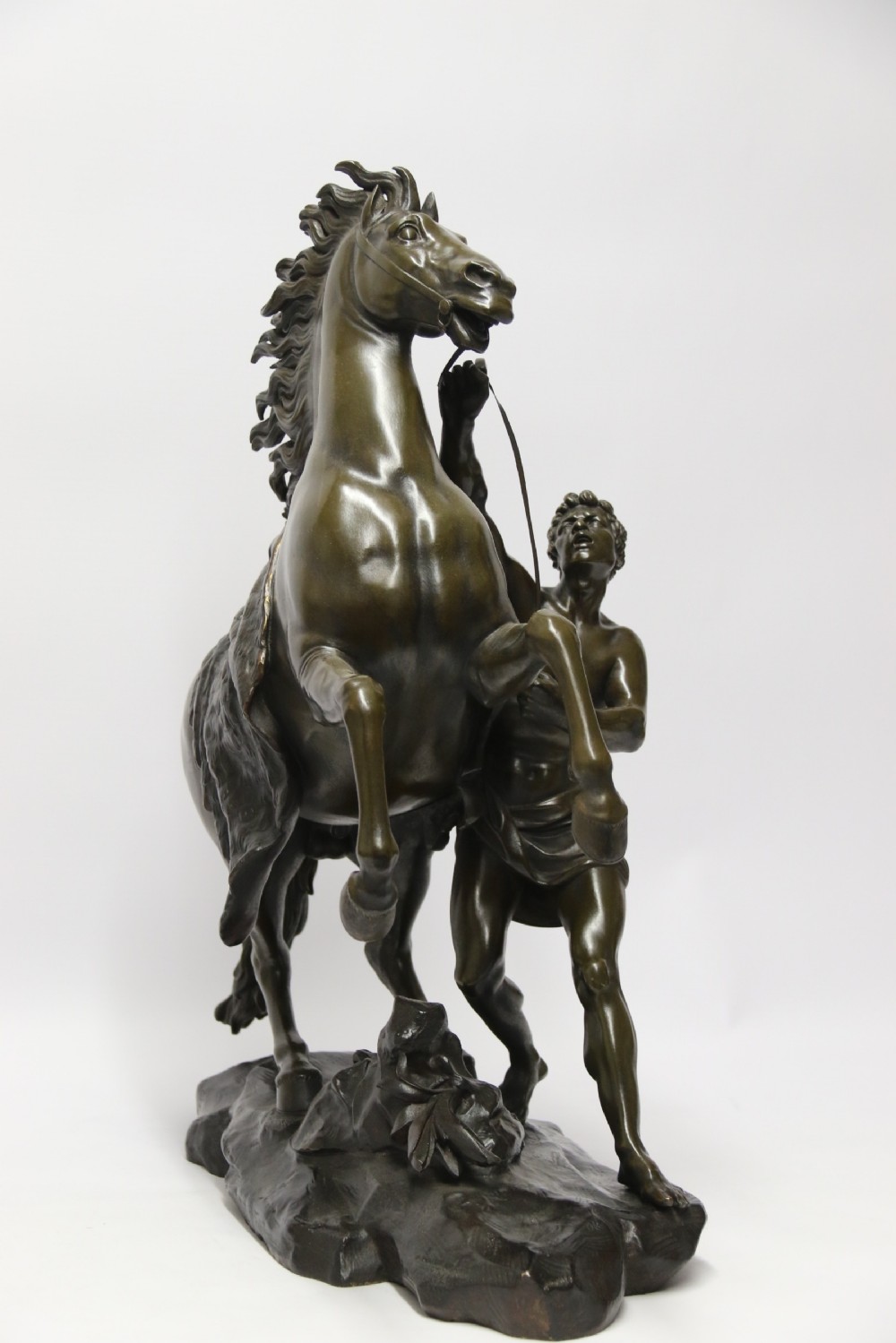 A large pair of bronze Marly Horses after Costou.
 View XXIV