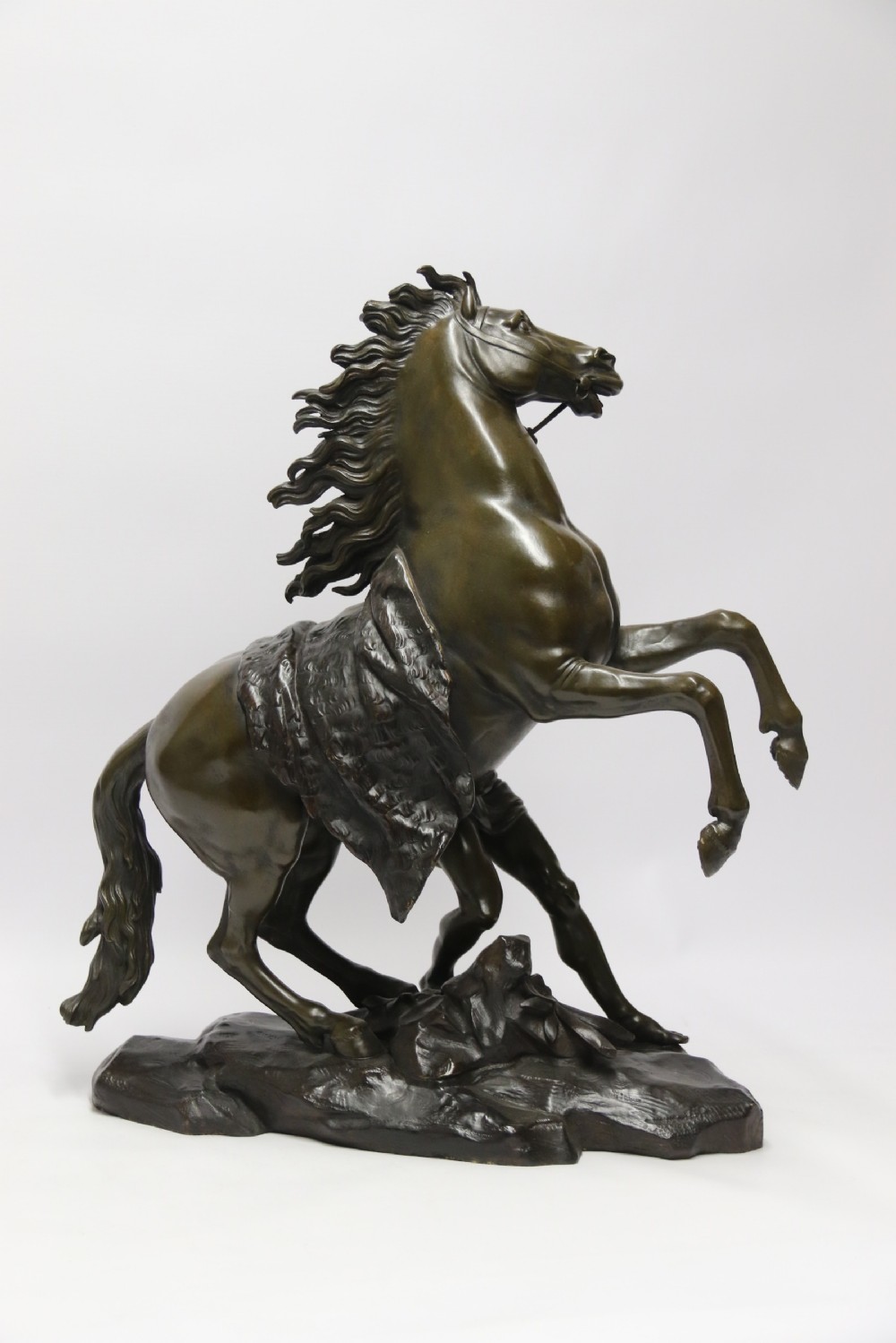 A large pair of bronze Marly Horses after Costou.
 View XXVI