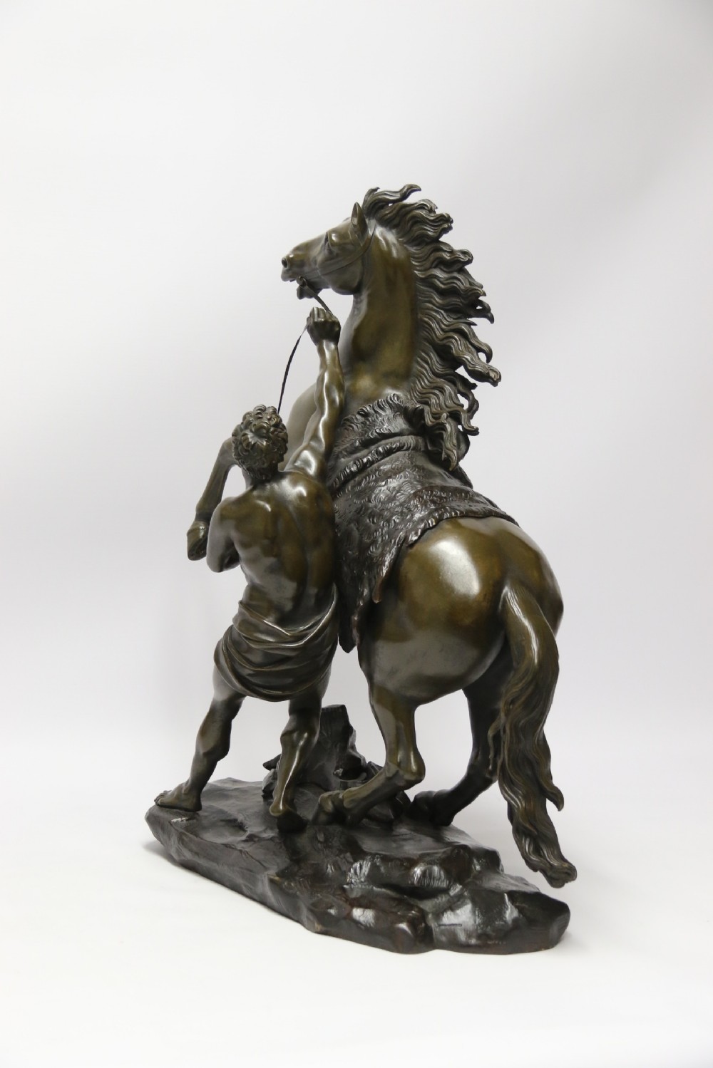 A large pair of bronze Marly Horses after Costou.
 View XXVII