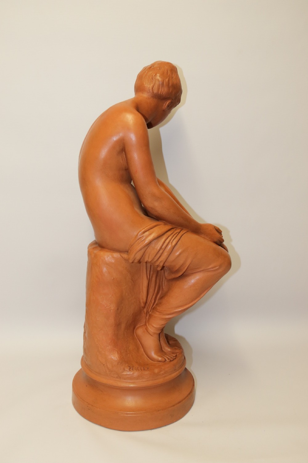 A large 19th C Terracotta figure by Auguste Peiffer View IV