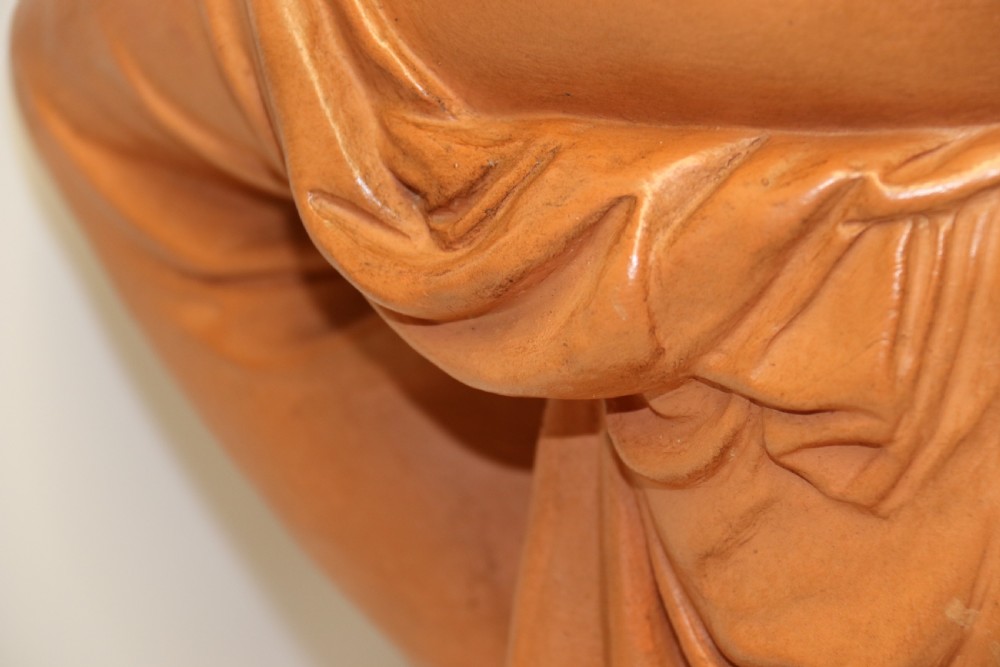 A large 19th C Terracotta figure by Auguste Peiffer View XII