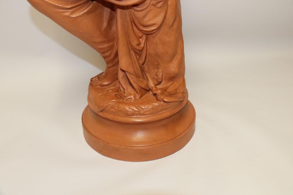 A large 19th C Terracotta figure by Auguste Peiffer View XIII