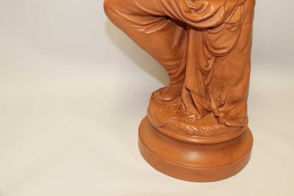 A large 19th C Terracotta figure by Auguste Peiffer View XIV